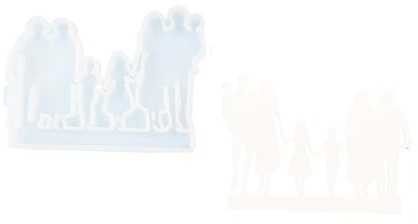 Obotsnoi Lovings Family Moule en Résine De Silicone pour Bougie Chauffe-Plat Résine Chandelier Décoratif pour Centres De Table Bougeoirs Silicone