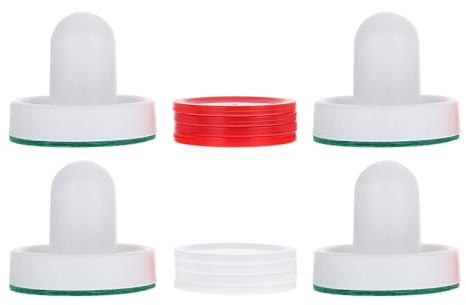 Toyvian 2 Juegos de Repuestos para Empujadores de Hockey de Aire, Discos Redondos de Plástico 60mm y 51mm, Accesorios para Mini Mesa de Hockey de Aire, Piezas para Juego Familiar