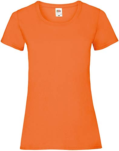 Fruit of The Loom Camiseta Valueweight 5 para Mujer, Naranja (Naranja 44), 40