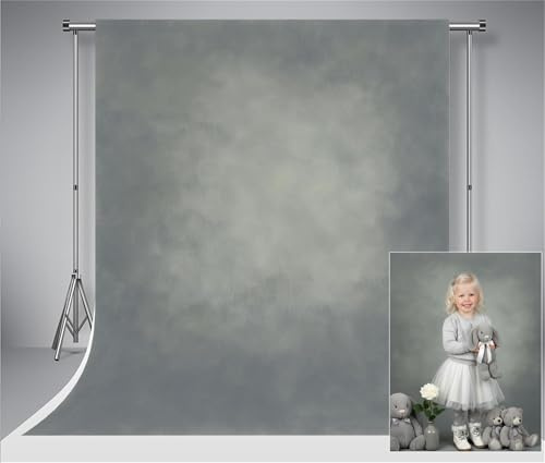 Kate 6.5x6.5ft/2x2m Photographie Fond Gris Variété Studio Toile De Fond Microfibre Tenant Un Papier sans Pli Accessoires Photo