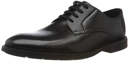 Clarks Ronnie Walk, Scarpe Stringate Derby Uomo, Black, 44 EU