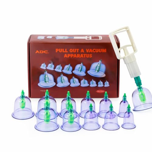 SIM GOLD LEAF Ensemble de 12 ventouses chinoises d'aspiration sous vide Kit hijama cupping thérapie avec Tête Magnétique