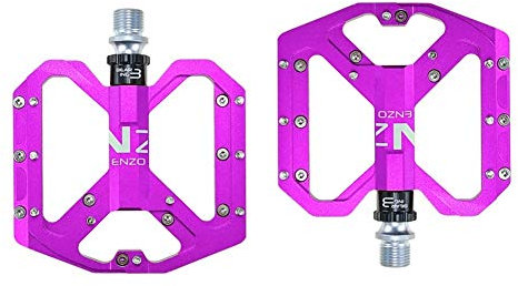 9/16 Zoll Fahrrad Pedalen rutschfest Trekking Pedale Mountainbike Rennrad Fahrradpedale, MTB Pedale mit Ultralight Aluminiumlegierung Platform und 3 Abgedichtete Läger nezo (Rosa)