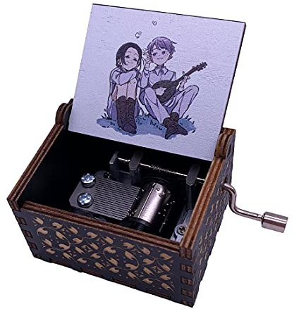 Youtang Spieluhr aus Holz mit Gravur, Mini-Handkurbel, gedrucktes Bild, Spieluhr für Weihnachten, Geburtstag, Bild 2