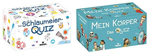 moses 90208 Schlaumeier Quiz | Kinderquiz | Für Kinder ab 8 Jahren, & 90396 Quiz, Kinder Wissensquiz mit 100 spannenden Fragen