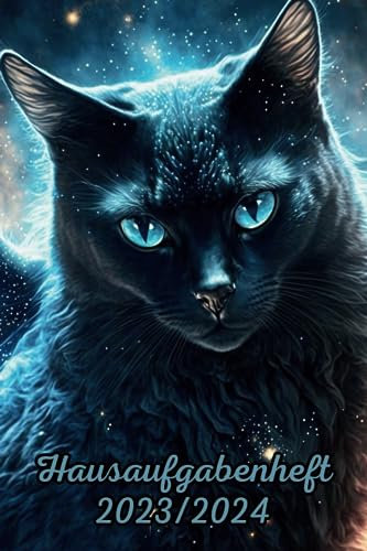 Hausaufgabenheft 2023/2024 Thema katze: Der perfekte Begleiter für Schülerinnen und Schüler, Vielseitiger Schulplaner , DIN A5 , August 2023 - Juli 2024 , 1 Woche 2 Seiten