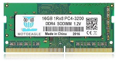 16GB 1RX8 DDR4 3200MHz SODIMM PC4-25600 (PC4-3200AA) CL22 Non-ECC Laptop RAM Memory Module