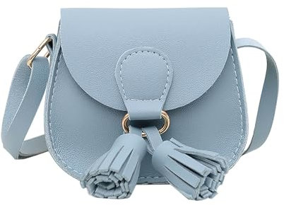 Hifot Handtasche Mädchen, Mini Taschen Kinder Umhängetasche mit Quasten Verstellbarem Gurt für kleine Mädchen
