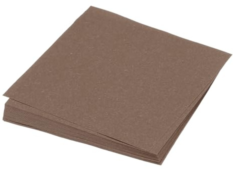 QUARKZMAN 50 Blatt Origami Papier, doppelseitiges Bastelpapier braun 10 x 10 cm Bastelpapier Set 70 g/m², Faltpapier Quadratisch für Kinder-Erwachsene, DIY, Schul-Kunsthandwerksprojekte