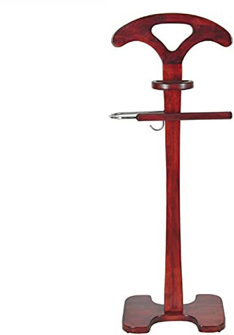KXQYIKYI Perchero, Perchero de pie para Caballeros con Bandeja y Ganchos de Acero Inoxidable, Perchero de Madera con Percha y Barra para Pantalones para Pasillo, vestidor, etc.