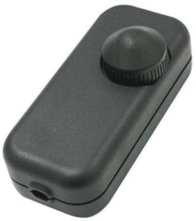 Regulador de luz sobremesa 100W negro, ajustable para controlar la intensidad lumínica y mejorar la ambientación en espacios interiores.