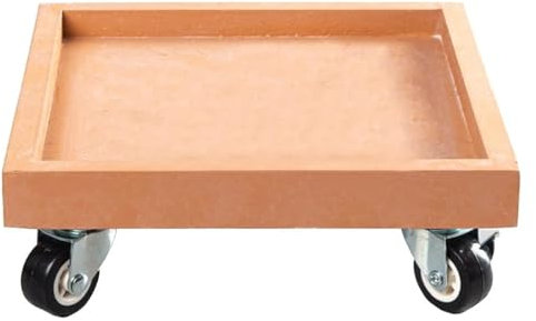Plant Caddy with Wheels Rolling Plant Stand Pot Trolley Wheeled Planter Saucer Tray Potted Flower Mover With Casters For Indoor Outdoor 12 Inch