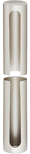 cyclingcolors 2x Zierhülse türband Abdeckhauben türscharnier rund Fenster Tür Scharnier Kappe Schutz Möbel Abdeckappen, 20mm matt vernickelt Länge 118mm Aluminium