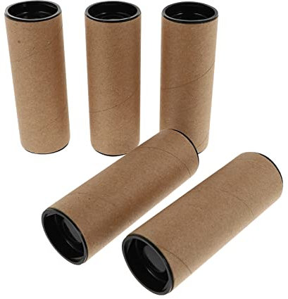 GRIRIW 5Pcs Plakateimer rundrohr Verpackungspapierrohr Posterbehälter Zeichenpapierrohr Papierrolle zum Basteln Röhren Probenbehälter mit Deckel Geschenkpapierrolle Plakatröhre aus Papier