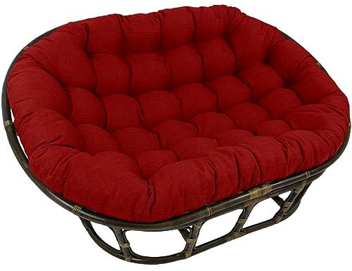 LSyySy Coussin de chaise double Papasan seulement, 170,2 x 119,4 cm, rond, épais, en rotin, couleur résistante aux couleurs vives, coussin de chaise balançoire pour intérieur/extérieur