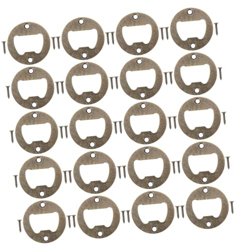 POPETPOP Inserto de Hierro para Abridor de Botellas de Cerveza con Tornillos, Accesorio Resistente para Abrir Tapas y Latas en Fiestas y Uso Diario