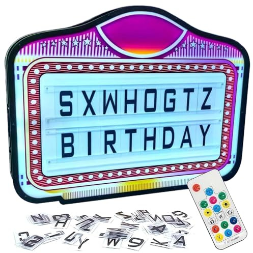 moupeaktain VIP-Flaschenservice-Schild, 8-Farbige Lichter, LED-Buchstabenflaschenpräsenter, Mit 4 Buchstabensätzen Und 1 Zahlensatz, Handlichtkastenschild Für Nachtclub, Bar