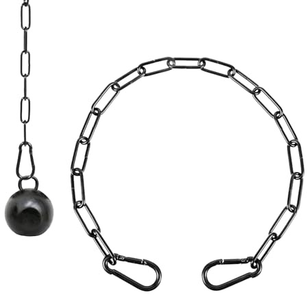 Chain Steel Chain, Link Chain with Lock, Chain Black, Stainless Steel Gate Chain Lock, Hanging Chain, Sturdy Steel Chain for Outdoor Fences and Garden Gates, Safety Chain for Pets