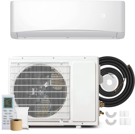 Manastin 12000BTU Mini Split Air Conditioner& Heater, 17 SEER2 230V Mini Spilt AC with Inverter Compressor, Covers Up to 750 Sq. Ft, Complete Installation Kit Included