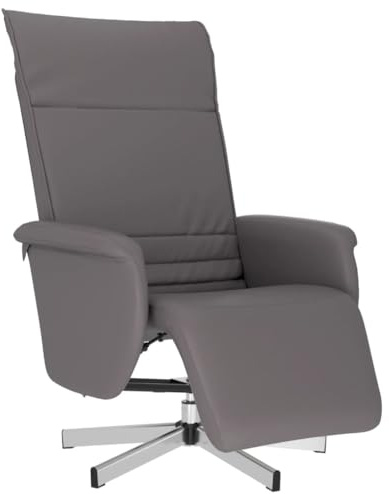 SKM Relaxsessel mit Fußteil Grau Kunstleder,Möbel,Stühle,Sessel,Grau,21.2 kg,356643