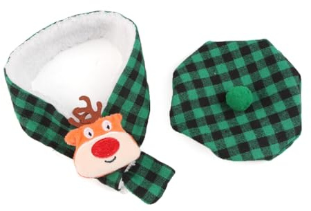 ECVGHD Weihnachtsmütze für Hunde Hut Rentier Barett Kopfbedeckung Kostüm für Hund Katze