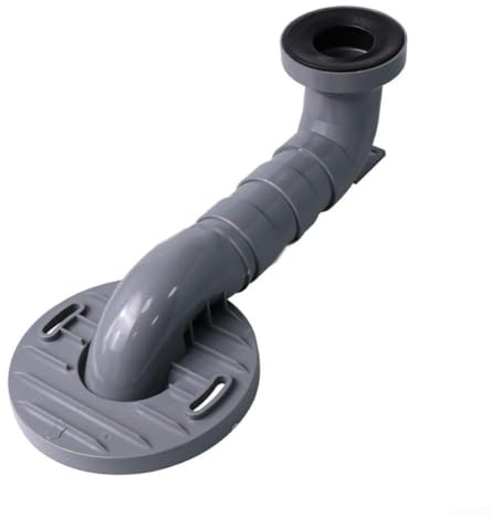 ZWEquipint Sifone per WC, regolabile, in PVC, 110 mm, inodore, a prova di perdite, per servizi igienici intelligenti, sanitari e sanitari sanitari, grigio (350 mm)