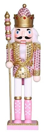 KiBcsLic Nutcracker Statuetta Soldato Schiaccianoci in Legno Pupazzo Decorativo Dipinto a Mano Ornamento Adatta per Collezione Feste Natalizie Casa Regalo