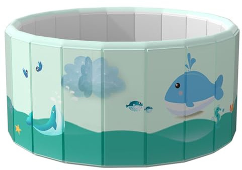Piscina - PVC Plegable No Inflable 100-150 cm Piscina para Niños Infantil Jardín Exterior | de Agua portátil para niños, Perros y Mascotas | de Verano de Montaje rápido