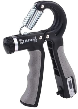 FLYIODFCXV Allenatore per Polsi, Dinamometro for Allenamento Muscolare dell'avambraccio con apparato di Forza Regolabile Tipo R da 11~132 libbre(Brown)