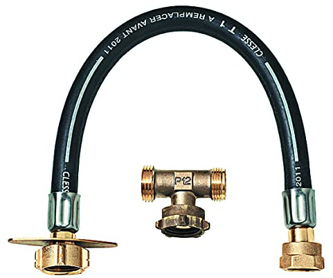 Lötkolben Set - Lötlampe - Dachrinnen Lötset - Schweißbrenner - Lötzubehör - T-Stück für Doppelanschluss - geeignet für Propangasflaschen - HD-Gasschlauch - Länge: 0,35 m - EXPRESS