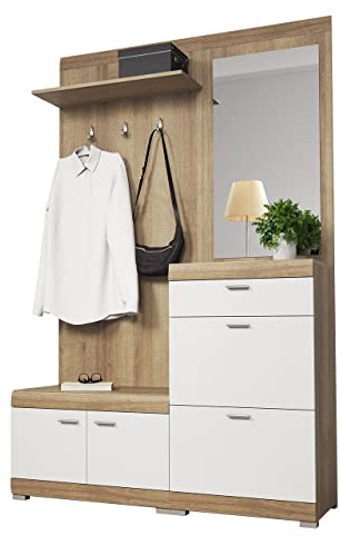 Garderobe Stella Diele Schuschrank Flurgarderobe 2 Klappen 1 Schublade 2 Türen