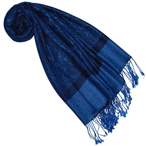 LORENZO CANA Designer Pashmina Marken Schal gewebtes Pasiely Muster Damast - Webart 70 cm x 180 cm Naturfaser Modal Schaltuch Schal Tuch Jacquard 93218777