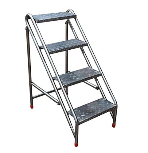 Marchepieds escamotables Échelle à 2 marches / 3 marches / 4 marches, marchepied pliant industriel avec large pédale antidérapante, échelle en acier robuste, poignée pratique, marchepied en acier po