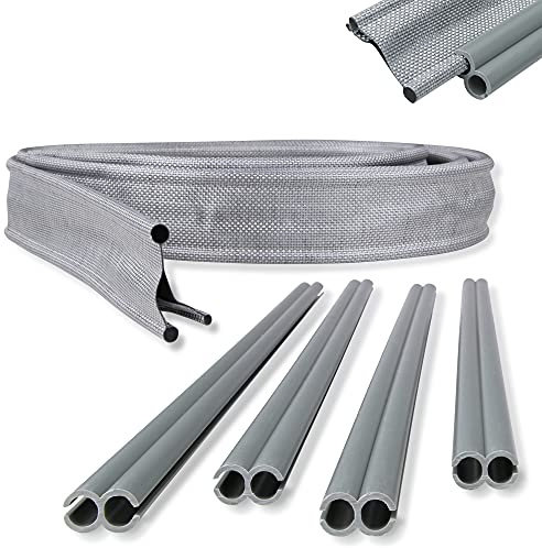 yourGEAR Keder Drive Away Kit d'adaptateurs de passepoil amovible, 7 mm sur 4 et 6 mm, longueur 300 cm