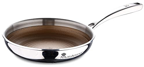 MasterPRO Giro 3 – Antihaft-Pfanne, 28 cm – Mit dreifacher Schicht aus Edelstahl und Aluminium – Mit ergonomischem Griff – Für alle Herdarten geeignet