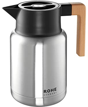 Rohe Isolierkanne Isidor mit einem Volumen von: 1,40 l, 221061-ch, Silber