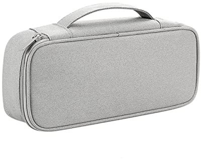 CRSUSUKJ Kabel Organizer Tasche,Elektronik Case,Elektronische Tasche Organizer universal travel Kabel Elektronik Zubehör Tasche Reise Organizer Case für Kabel, Powerbank, Festplatten (hellgrau)