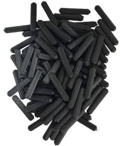 Plastic dowel Pins: Secure Joining for Woodworking, Furniture & DIY Projects - Pack of 100 x Size 40mm Length x 8mm Diameter, PVC Dowels Best Replacement