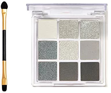 Paleta de Sombras de Ojos, Sombras de Ojos Brillantes, Paletas de Sombras de Ojos Profesionales, Sombra de Ojos Neutra Mate con Brillo, Maquillaje Paleta de Sombra de Ojos, Pinceles de Sombra de Ojos