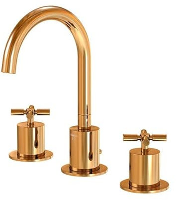 Steinberg Serie 250 Waschtischarmatur, schwenkbar, 3-Loch, mit Ablaufgarnitur, Ausladung 150mm, 2502000, Farbe: Rose Gold