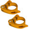 Starfa Lab 2 Pcs Bicycle Seat Clamp, 31.8mm Quick Release Bike Seatpost, Aluminium Alloy Seat Lock Clamp, Gold