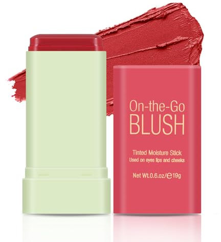 Boobeen Multi-Use Trucco Fard Stick Impermeabile a Lunga Durata Tinta Solida Idratante Stick per Occhi Labbra e Guancia