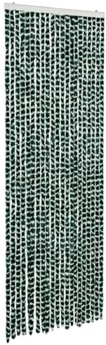 vidaXL Fliegenvorhang Grün und Weiß 90x200 cm Chenille