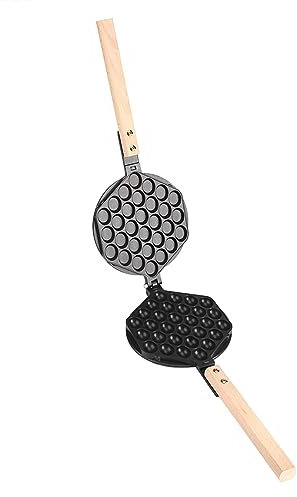 Pwshymi Egg Waffle Maker, Double Side Nonstick Bubble Waffle Baking Pan Aluminum Alloy Eggettes Pan for Home Commercial