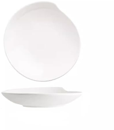 Grandes Assiettes Modernes Assiette à soupe, assiette à soupe, vaisselle chinoise créative d'hôtel, caractéristiques, assiette à dîner chinoise exquise blanche, assiette froide Assiettes Empilables (