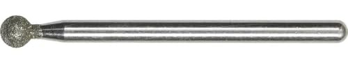 Proxxon Diamantierte Schleifstifte in Kugelform (Kopfdurchmesser ø 4,4 mm, Schaftdurchmesser ø 2,35, Material rostfreies Edelstahl, 2 Stück, Diamantschleifstift Kugel) 28226
