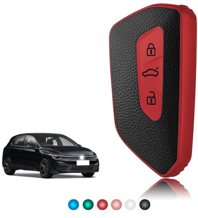 TOOMUME Schlüsselhülle TPU Lederstruktur, Autoschlüssel Hülle Schlüsselcover Passt für VW Volkswagen Cupra Formentor Born Golf 8 Seat Leon MK4 Ibiza Ateca Skoda Kodiaq Fabia Enyaq Octavia