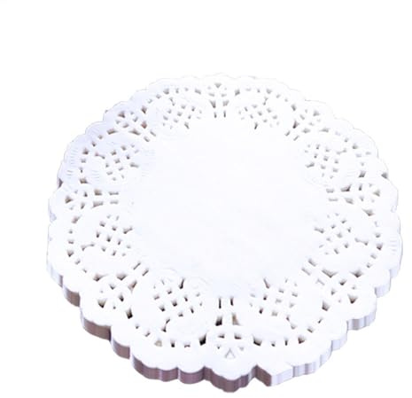 Raypontia 300Stück Tortenspitze Papier - Tortenspitzen Klein 14 cm,Tortenspitzen Rund Klein,Papierdeckchen Rund Klein,Papierdeckchen Spitze,Rund Spitzenpapier Torte,Spitzenpapier Für Kuchen