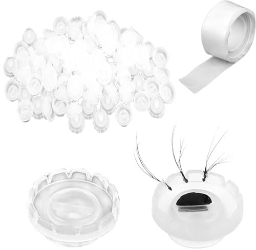 Lot de 200 accessoires pour extensions de cils, support jetable, porte-cils, porte-cils, porte-cils, porte-cils, gobelets pour extensions de cils, convient pour les faux cils, les extensions de cils.