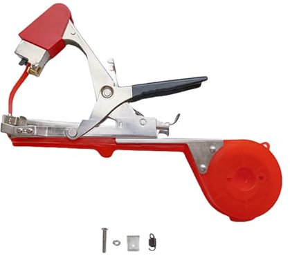 Plant Tying Tool for Vine Tomatoes and Grapes, Includes 20 Rolls of Straps, 1 Box of Nails, and Blade Accessories for Quick Garden Taping